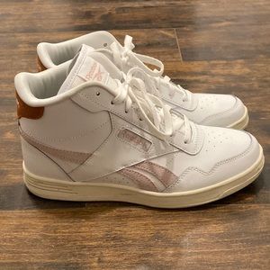 Reebok White & Pink High-Tops Size 10